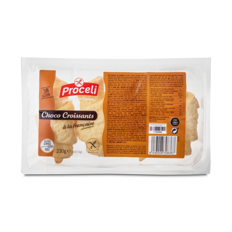 Proceli chocolade croissants 230 gr. (4 x 57,5 gr)