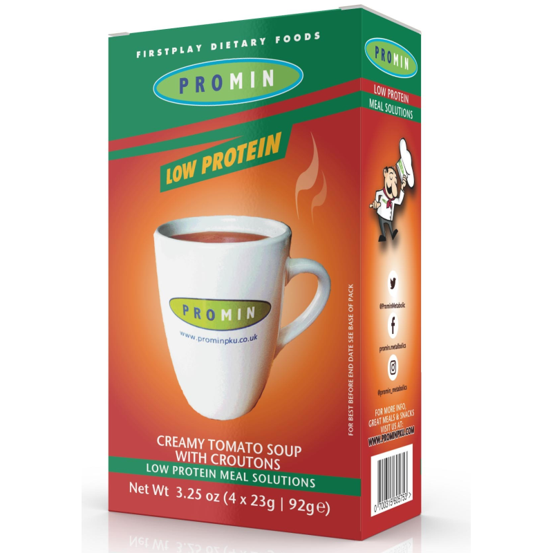 Promin romige tomatensoep met croutons