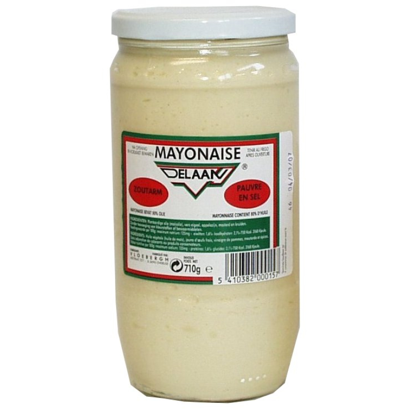 Delaan zoutarme mayonaise 710 gram